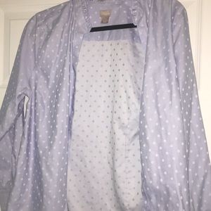 Blue Polka Dot Work Top